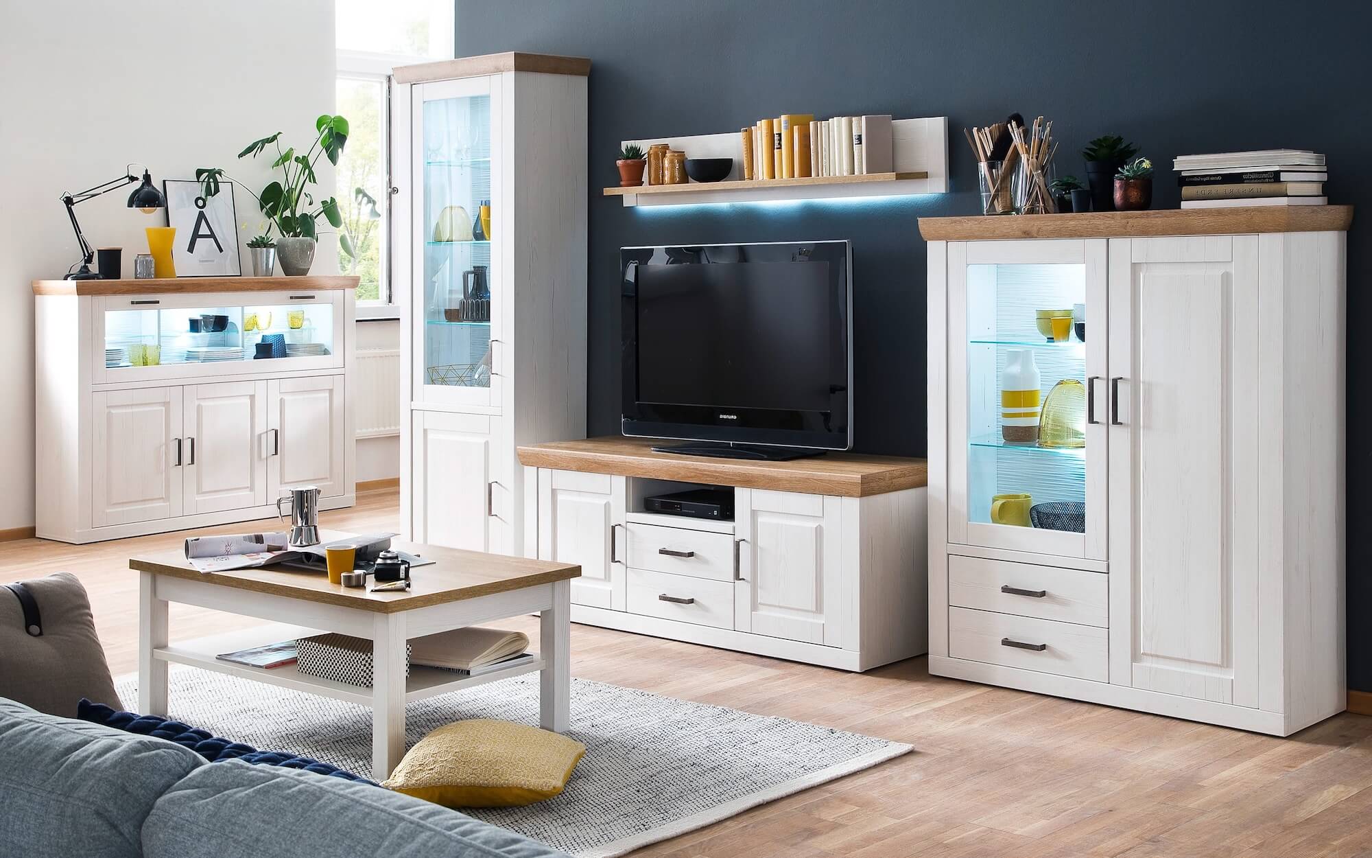 Wohnkombination Landhausstil Weiß