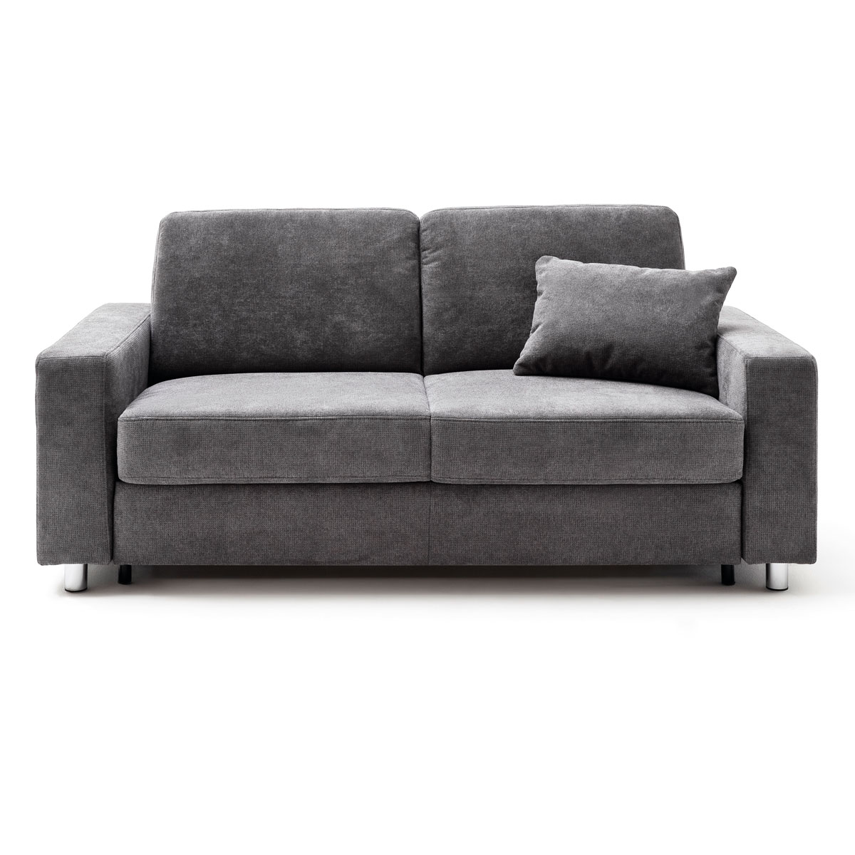 2-Sitzer in Stoff dunkelgrau - Komfort-Dauerschlafsofa