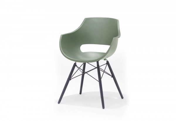Stuhl mit Sitzschale in grün
