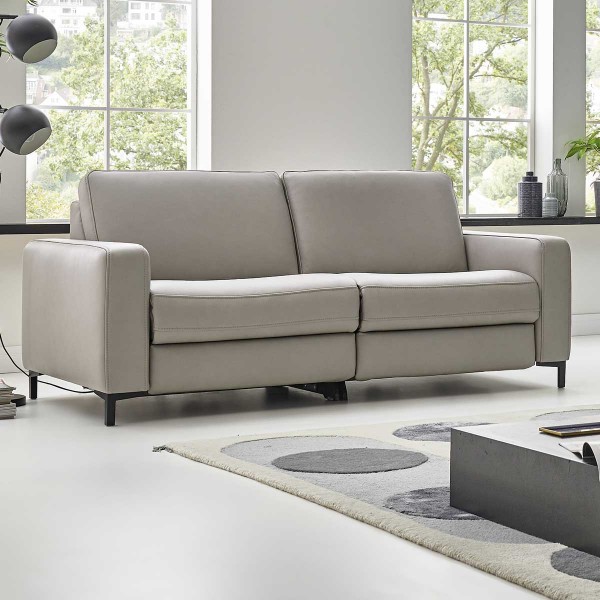 Sofa 2-Sitzer von Hukla in Leder beige